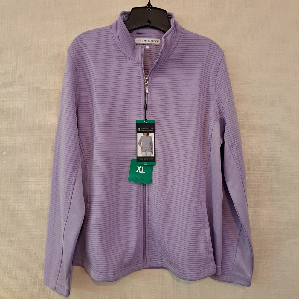 NWT Pebble Beach Women's Full Zip Jacket - Violet, Large‎ 1896301